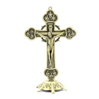 Nouveau Design Métal Croix Jésus Statue Stand Artisanat Religieux pour Église Décors À La Maison Catholique Articles Religieux Cadeaux Chrétiens