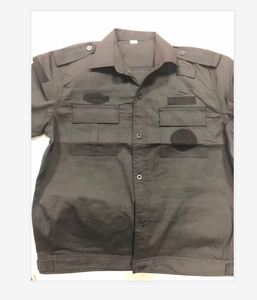 ชุดยูนิฟอร์มพนักงานรักษาความปลอดภัย แขนยาว คอปกสีเขียว พร้อมแถบติดแบบเมจิกสติ๊ก แจ็คเก็ต + กางเกงขายาว - Product Image 1