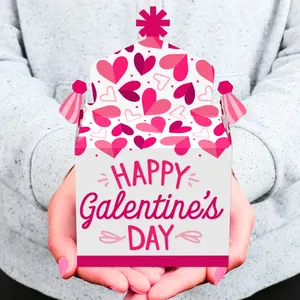 Happy Galentines Day Treat Box Party Favors Valentine Day Gifts 2024 Party Goodie Gable Boxes