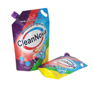 Pochette personnalisée pour lessive avec bec verseur, en plastique, réutilisable, 250ml, 500ml, 1000ml - Product Image 6