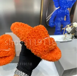 2026 Winter Fashion <b>Women's</b> <b>Fur</b> Platform <b>Slippers</b> <b>Women</b> Embroidery Warm Slide <b>slippers</b> Shoes - Product Image 2