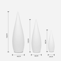 Lámpara de pie impermeable para exteriores, lámpara de paisaje para jardín de villa, lámpara de césped de hotel, lámpara de ratán con forma de gota de agua