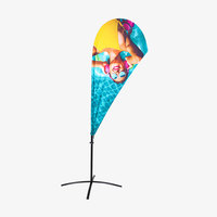 Drapeau personnalisé Classe Mode Impression Bannières Polyester Usine Plume Drapeau Extérieur Suspendu Bannière Promotion Flex Bannière Stand