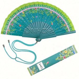 Abanico Plegable de Bambú Español de Alta Calidad con Logotipo Personalizado, Pintado a Mano, para Bodas, Fiestas, Arte Folclórico - Product Image 1