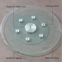 27 "Glass Lazy Susan für Esstisch Plattenspieler Herzstück mit drehbarem Assist System Runde Tischplatte Drehs chale