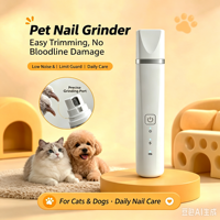 Lime à ongles électrique silencieuse et amortissante avec lumière LED pour chats et chiens