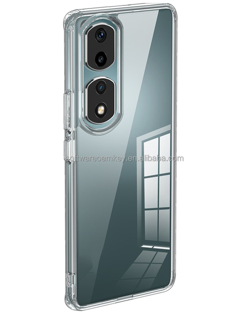 Shockproof Clear Full Protector Brand Phone Case Matte Frosted Transparent Airbags Anti-oil Back Cover for Honor 90 90Pro