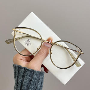 Gafas de Sol Cat Eye R1-23001, Montura de Metal TR90, Protección UV y Anti Luz Azul, Redondas para Mujer - Product Image 3