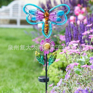 Lampe solaire de jardin en forme de papillon, LED, résistante à l'eau, décoration extérieure, autoportante - Product Image 3
