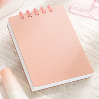 Cuaderno portátil A7 con bobina en espiral superior, cubierta de papel de tapa dura de PP para planificador de notas para estudiantes, diario, suministros de oficina escolar
