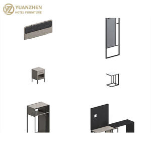 Ensemble de meubles de chambre à coucher modernes en chêne massif sur mesure pour hôtel et appartement, collection de suites haut de gamme de qualité commerciale, armoire et <span class=keywords><strong>commode</strong></span> - Product Image 5