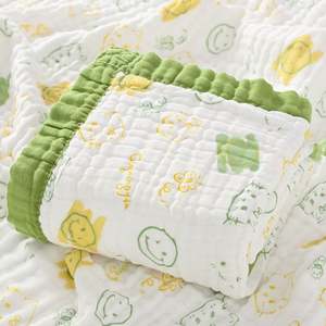 ผ้าห่มขายส่ง ผ้าห่มถัก ผ้าห่มห่อตัวเด็ก ขายดี ผ้ามัสลิน ผ้าฝ้ายแท้ ผ้าห่มสำหรับตั้งแคมป์ ผ้าห่มคลุมเตียง 100% ผ้าฝ้าย - Product Image 2