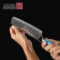Couteau de cuisine simple de luxe en gros Yangjiang nouveautés coupe-légumes professionnel en acier damas 7 pouces couteau nakiri