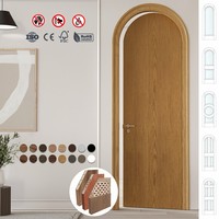 Porte intérieure de chambre BASEN moderne en bois massif et polymère, finition étanche, arche supérieure, ouverture coulissante, garantie 5 ans, pour appartement