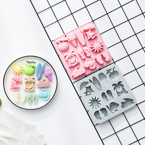 Moldes de Silicona Antiadherentes con Diseño de Playa, Reutilizables, de Grado Alimenticio, Lindos Moldes Magnéticos de Silicona para Chocolate, Dulces y Hielo - Product Image 3