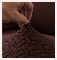 Einzelner Stretch-Sesselbezug Set 4-teilig Einfarbig Schlicht Rutschfest Elastische Sesselbezüge Jacquard Polyester/Spandex