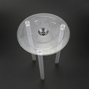 Double Layer Cake Piling Stand Plastic 6 8 10 Inch Round Base Birthday Cake Support Frame Embossing Design - Product Image 3