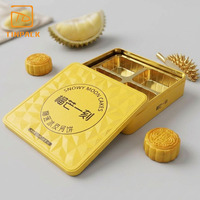 Offre Spéciale : Boîte en Métal Carrée Personnalisée de Qualité Alimentaire pour l'Emballage de Gâteaux de Lune, Biscuits et Pâtisseries