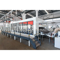 Ligne de production non tissée collée à travers l'air pour couches pour bébés serviette hygiénique féminine air chaud à travers la machine à carder