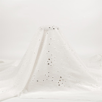 Tissu en coton brodé à l'œillet pour robe de soirée, fabrication sur mesure OEM, vente en gros, haute qualité