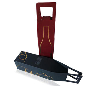 Bolsas de Regalo para Vino de Papel Kraft Portátiles Personalizadas al por Mayor, Caja de Embalaje para Botellas de Vino Individuales y Dobles con Ventana - Product Image 4