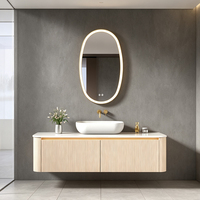 Espejo de Pared Inteligente con Iluminación LED para Salón de Belleza, Diseño Gráfico Moderno y Lujoso, Antivaho, para Uso en Hoteles, Apartamentos y Villas