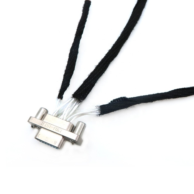 YZlink Custom Micro Rectangular Electrical Connector Cable Flannelette Sheath Female Connector Solder Type HDP Wiring Harness