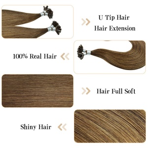FH Wholesale Russian Hair Extensions #4 Light Color <b>U</b> Tip <b>Nail</b> <b>U</b> Tip Keratin Hair Extension 100% Human Hair - Product Image 4