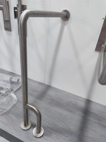 Accoudoir de salle de bain et de toilettes pour les personnes âgées barre d'appui de sécurité avec pied de renforcement utilisant des barres d'appui en acier inoxydable YJL-8816