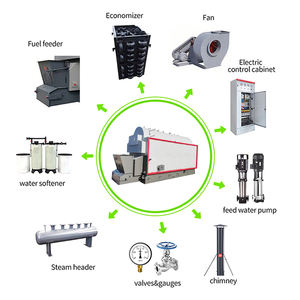Caldera de Vapor Industrial de Biomasa con Cadena de Rejillas, Certificada CE, del Fabricante Chino DZL, Ahorro de Energía para Teñido Textil - Product Image 6