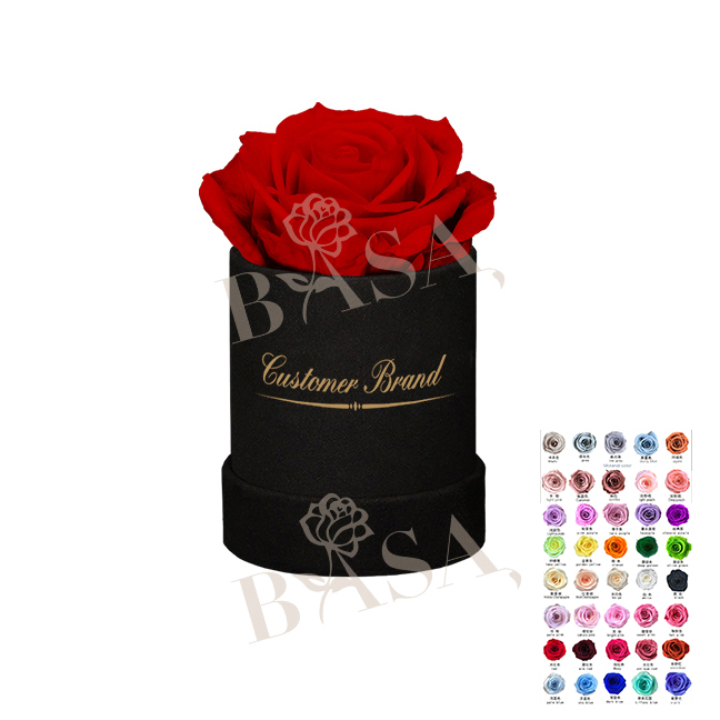 1 rose in round box