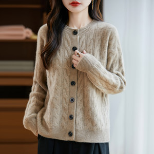 Cardigan Léger Femme En Coton Lin - Manches Longues, Boutons, Coupe Ample, Parfait Printemps Automne