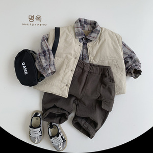 <span class=keywords><strong>Chaleco</strong></span> Reversible para Bebé, Nuevo Modelo 2025, Invierno, Nuevo Diseño a Cuadros para Niños y Niñas, <span class=keywords><strong>Chaleco</strong></span> Abrigado para Niños Pequeños, Estilo Coreano, Prendas Superiores para Niños - Product Image 3