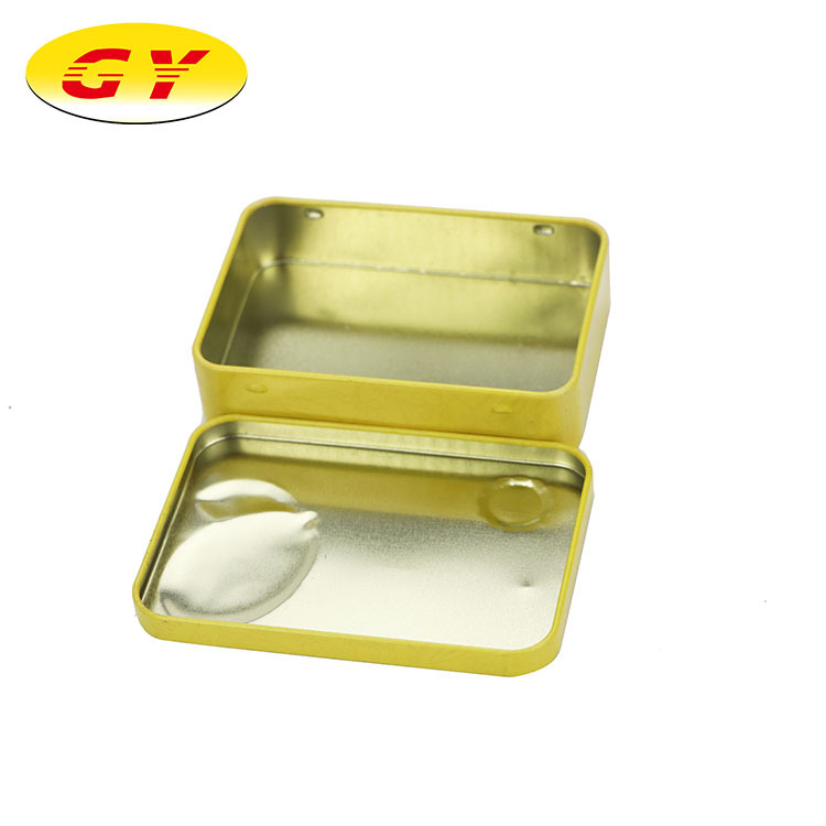 Mignon petit rectangle en métal boîte à bonbons