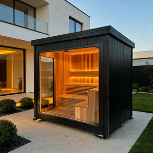 Sauna extérieur de luxe pour 4 personnes avec lampe de lecture intégrée, pour usage domestique et jardin - Product Image 6