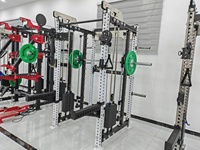 Équipement de musculation multifonctionnel pour salle de sport : Machine Smith, Crossover à câbles, Rack de squat, en tube d'acier, usage commercial