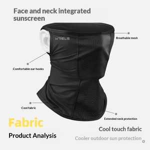 WRELS <span class=keywords><strong>Masque</strong></span> carré unisexe en soie glacée, protection solaire, cache-visage d'été, cache-cou coupe-vent, voile de cyclisme extérieur - Product Image 5