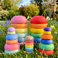 Pierres d'équilibre pour enfants, entraînement à l'intégration sensorielle, ensemble de mousse EPP, couleur macaron, jeu intérieur/extérieur, jouet éducatif