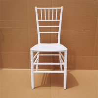 Vente en gros de chaises de salle à manger empilables de haute qualité en plastique PP blanches pour banquet, Tifanny Chiavari, chaises de mariage pour événements