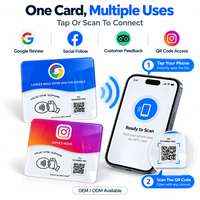 Panneau NFC Mini Étanche avec Code QR et Adhésif pour Comptoirs de Service de Café (13,56 MHz)