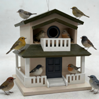 Kit de nichoir à oiseaux en bois FSC, nichoir à oiseaux en contreplaqué à assembler soi-même, à peindre, petite maison en bois pour jouets