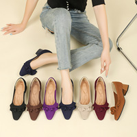 Ballerines en maille pour femmes, à bout carré, à enfiler, respirantes, ajourées, confortables, décontractées, pour le bureau, chaussures plates d'été avec décor floral tressé