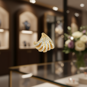 Orecchini a Lampadario Dorati da Donna, con Cristalli e Strass, in Lega, Gioielli alla Moda per Feste, Placcati Oro, con Incastonatura a Canale, di Tendenza - Product Image 2