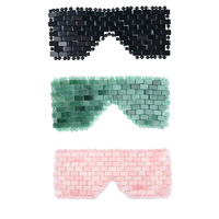 Masque oculaire rafraîchissant en quartz rose pour massage facial et sommeil