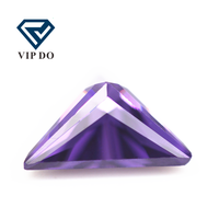 3x3mm-12x12mm, améthyste/d-améthyste, coupe triangulaire, zircone cubique, pierres précieuses synthétiques en vrac, coupe à facettes, forme triangulaire, pierres CZ