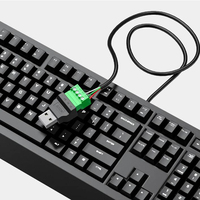 Conector USB Terminal de giro USB Terminal de tornillo de 4 pines Enchufe tipo A Adaptador de enchufe macho/hembra de 4 pines Conector Suministros eléctricos