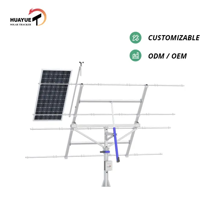 5KW 6KW HYS-10PV-144-LSD costruzione razionale dual asse sun tracker solare tracker prezzo solare tracker