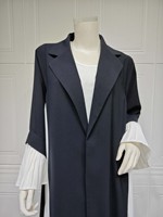Nouveau à la mode Abaya Dubai Abaya 2025 belle couleur noire blanc plissé Abaya caftan femmes robe musulmane vêtements
