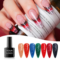 Yidingcheng Salon de manucure Grossistes OEM Marque privée Paillettes de neige Colorées Vernis à ongles semi-permanent en gel