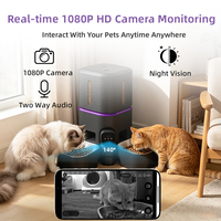 Distributeur automatique de nourriture pour chiens OEM 7L à double bol avec caméra HD 1080P, contrôle via application Tuya, programmation de l'heure, distributeur intelligent pour animaux de compagnie IA pour 2 chats